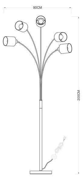 STOJEČA SVETILKA Jonny 90/200 cm