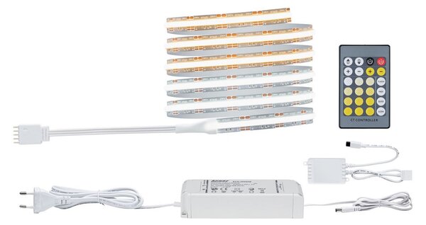 Paulmann LED trak MaxLED 1000 COB osnovni komplet 1,5 m, CCT, zatemnjen, Kovinska, Dnevna soba / jedilnica, Plastika
