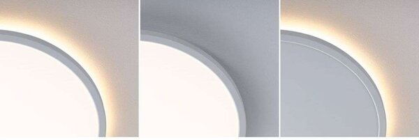 Paulmann LED-panel Atria Shine, premer 40 cm, bel, IP20, 3000 K, vklop/izklop, Bela, Študija / pisarna, Plastika, Sodobni