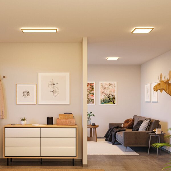 Paulmann LED-panel Atria Shine 29 cm, les, IP44, 3000 K, vklop/izklop, Les, Študija / pisarna, Plastika, Sodobni
