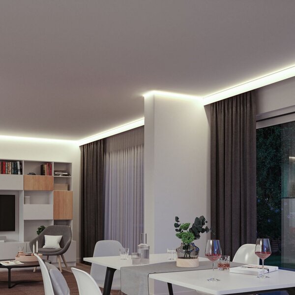 Paulmann kompletni set LED-trakov SimpLED 5 m, pametni, RGB 24 W, zatemnjen, Bela, Dnevna soba / jedilnica, Plastika