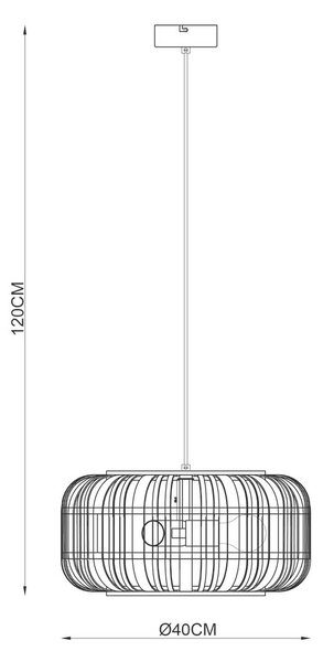 VISEČA SVETILKA Vinkovci 40/120 cm 75 W E27