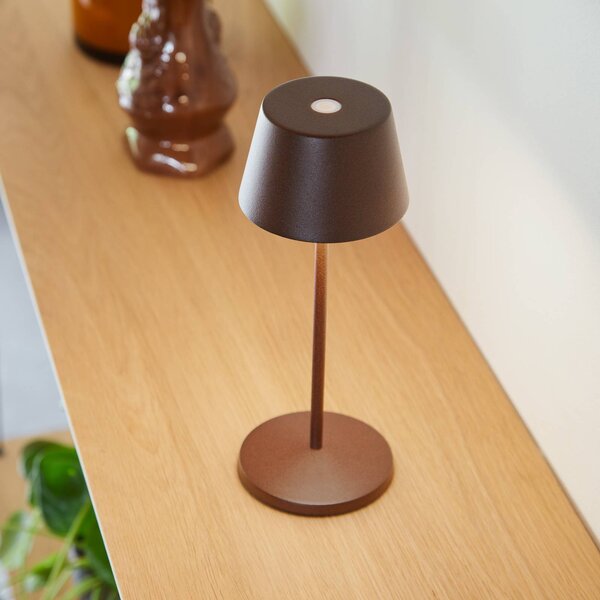 LOOM DESIGN LED namizna svetilka za polnjenje Modi Micro, IP65, corten