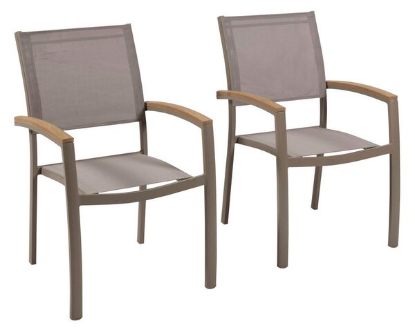 SET VRTNIH STOLOV aluminij naravne barve, barve šampanjca