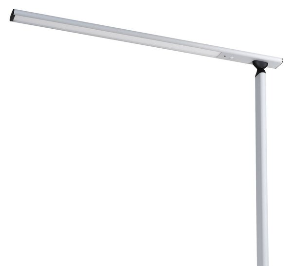 Prios Zyair LED pisarniška talna svetilka, srebrna 108,4 cm