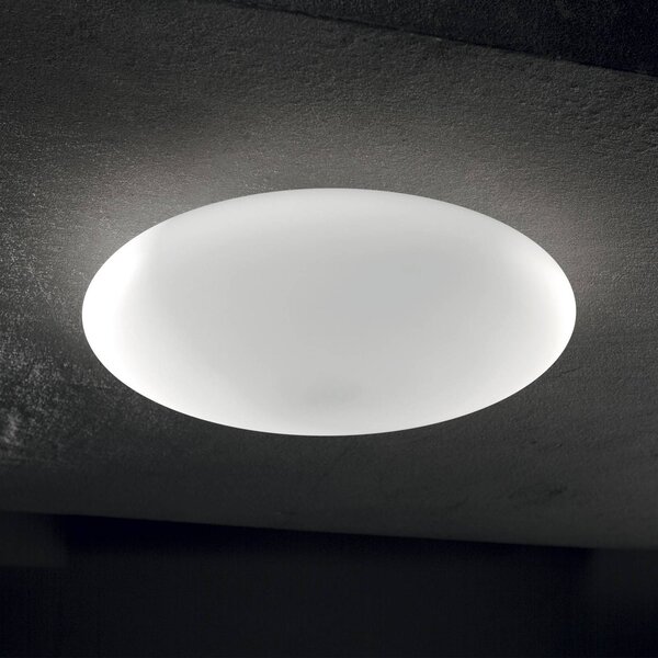 Stropna svetilka Ideal Lux Smarties, opalno steklo, Ø 60 cm