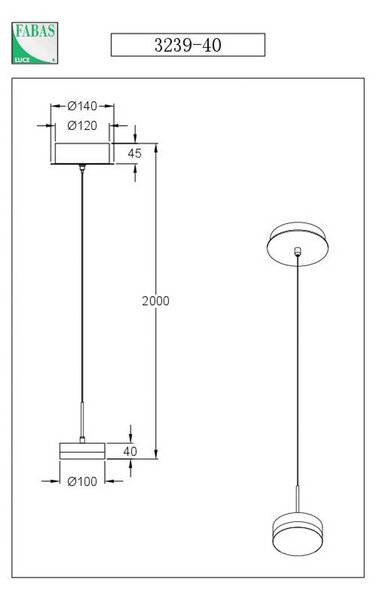 LED viseča luč Dunk, medenina, 1-svetloba, 3.000 K, kovina