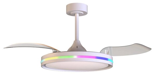 Stropni ventilator LED Rafaga white DC quiet Ø 106 cm CCT RGB