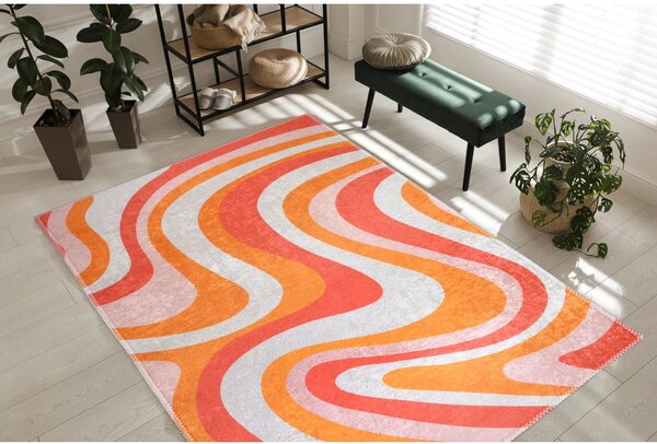 Oranžna pralna preproga 80x150 cm Colors of Joy – Vitaus