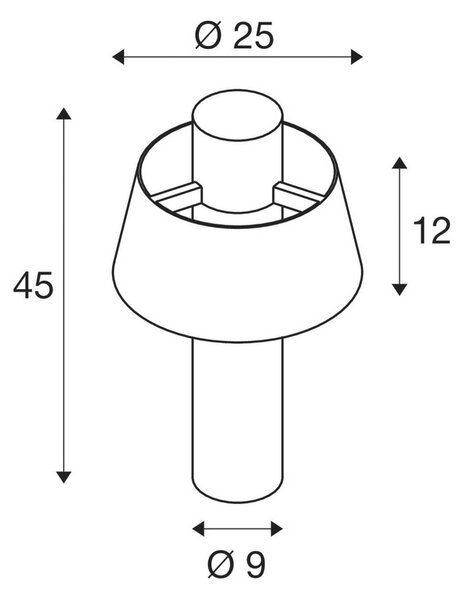 SLV Photoni 45 podstavna svetilka, črna, aluminij, višina 45 cm