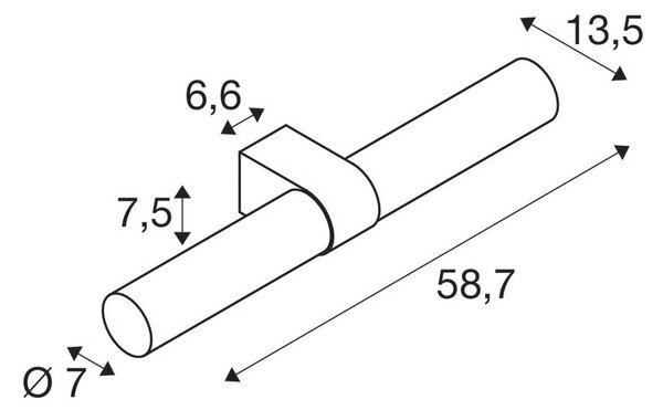 SLV LED stenska kopalniška svetilka Lygant double, črna, aluminij