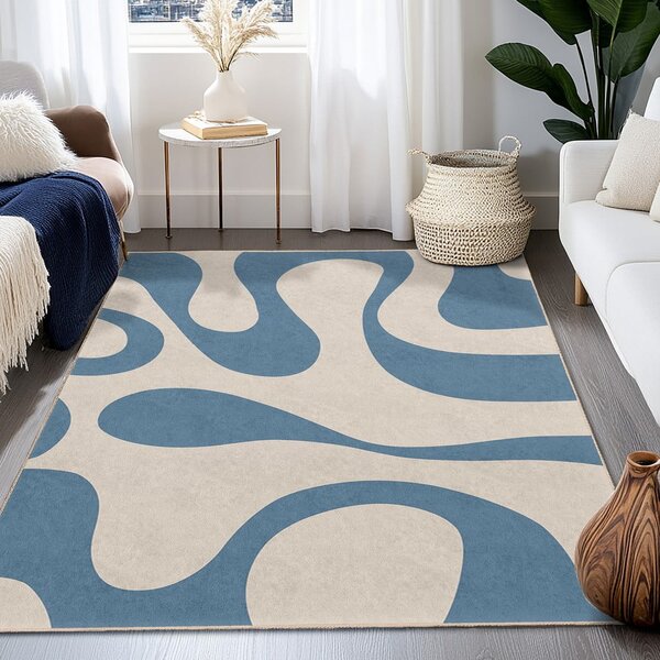 Modra pralna preproga 120x180 cm Blue Latte – Mila Home
