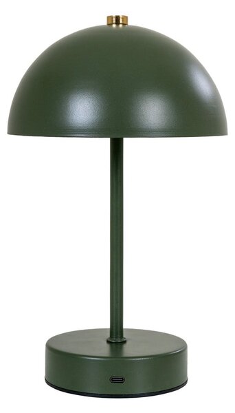Temno zelena LED namizna svetilka s kovinskim senčilom (višina 25 cm) Holt – House Nordic