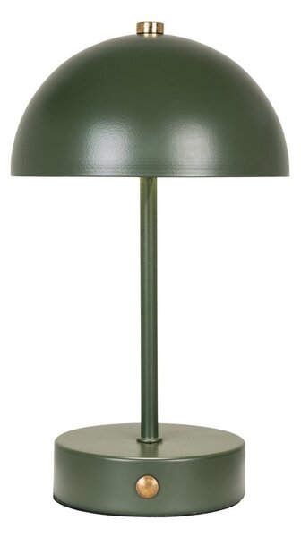 Temno zelena LED namizna svetilka s kovinskim senčilom (višina 25 cm) Holt – House Nordic