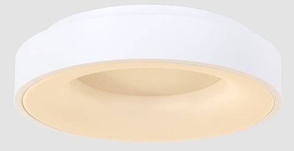 Stropna svetilka Ringlede LED, 2.700 K, Ø 30 cm, bela, kovinska