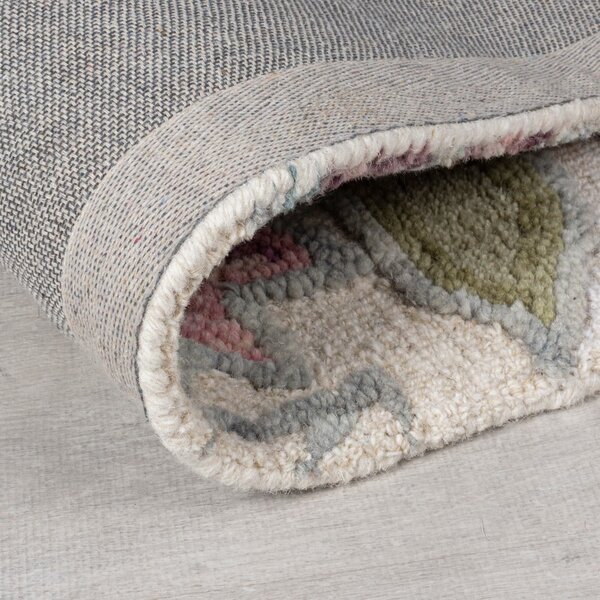 Kremno bela ročno tkana volnena preproga 160x230 cm Tania Floral – Flair Rugs
