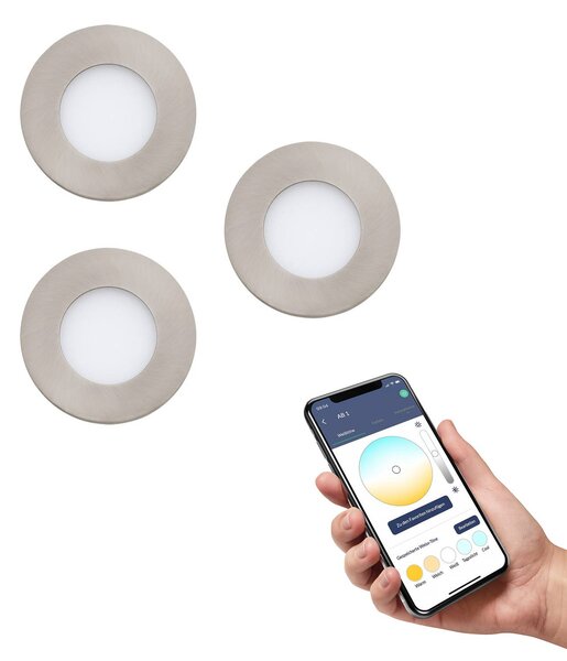 EGLO connect Fueva-C LED vgradno reflektorsko svetilo 8,6 cm, komplet 3