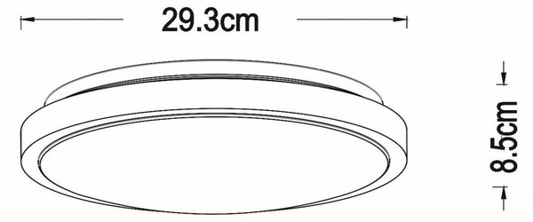 Dasher LED stropna svetilka, črna, Ø 29,3 cm, 2700 K, IP44