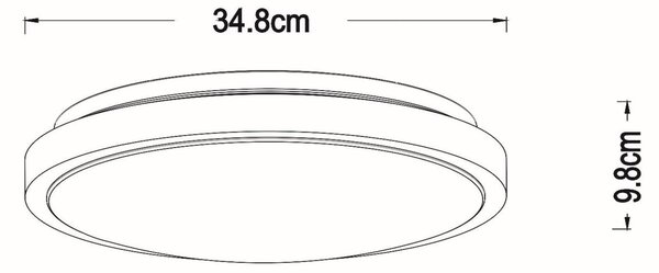 Dasher LED stropna svetilka, črna, Ø 34,8 cm, 2700 K, IP44