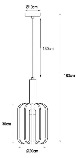 Obesek Rafal, Ø 20 cm, polst, siva, 1-svetloba