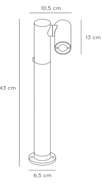 Tatium LED luč za osvetlitev poti, antracit, 43 cm, aluminij, IP65