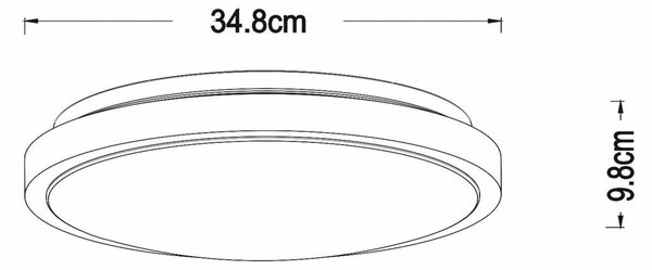 Dasher LED stropna svetilka, bela, Ø 34,8 cm, 2700 K, IP44