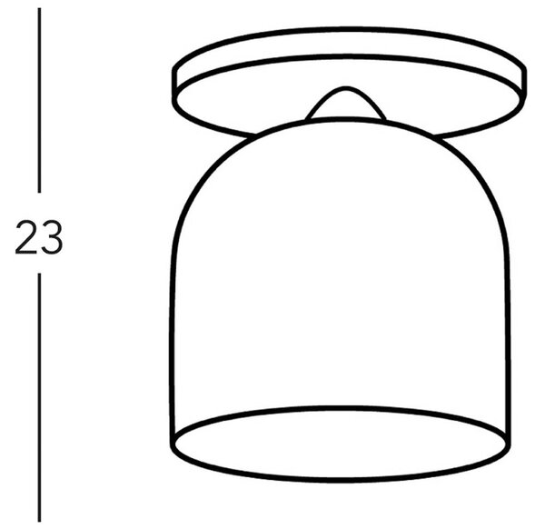 KOLARZ Stropna svetilka Chalet, Ø 19 cm, bela/rjava, steklo/les