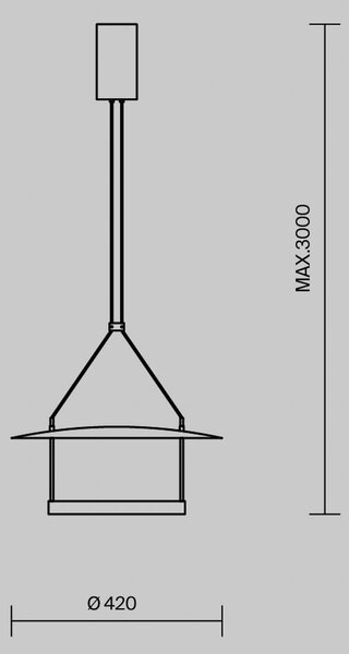 Maytoni Ambience LED obesek, Ø 42 cm, črna / bela