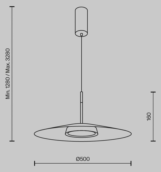 Maytoni LED viseča luč El, Ø 50 cm, bela, aluminij