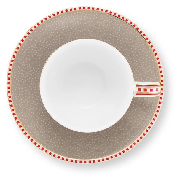 Pip Studio komplet skodelic s podstavkom iz porcelana 120 ml