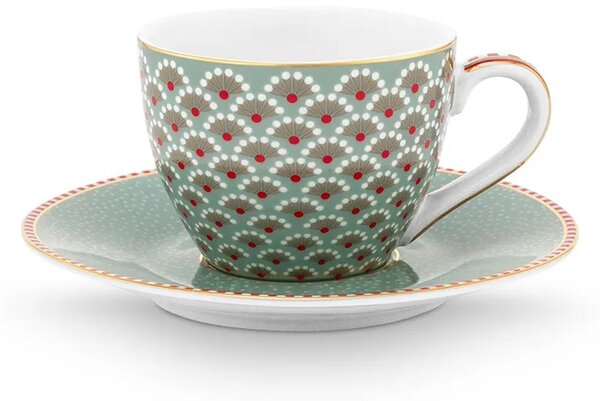 Pip Studio komplet skodelic s podstavkom iz porcelana 120 ml