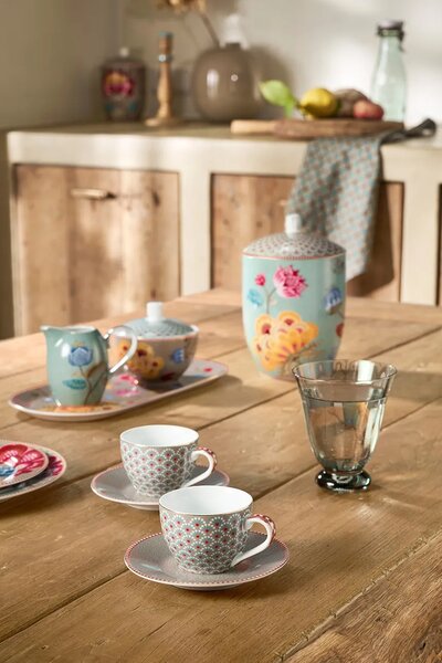 Pip Studio komplet skodelic s podstavkom iz porcelana 120 ml