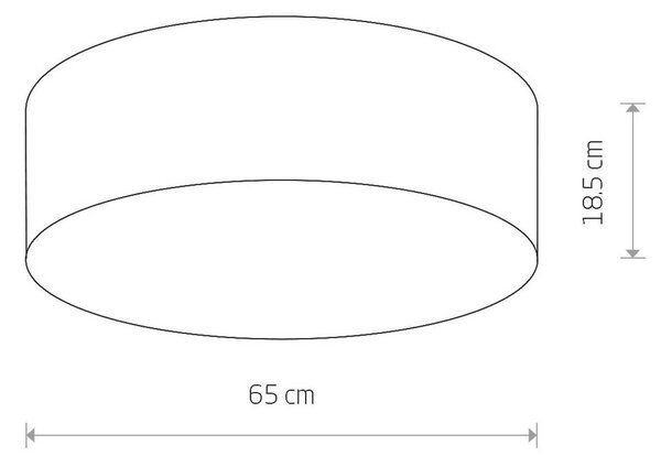 Stropna svetilka Cameron, siva, Ø 65 cm