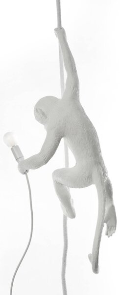 SELETTI Monkey Lamp Dekorativna viseča svetilka, bela, viseča