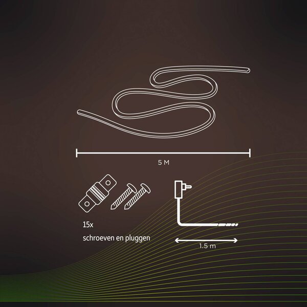 Calex Smart Outdoor LED Striplight, RGBW, 5 m