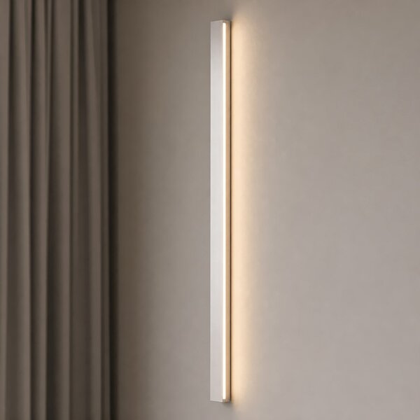 Lucande LED-stenna svetilka Kinsley, 90 cm, nikljeva, z možnostjo zatemnitve,, zatemnjen, Kovinska, Dnevna soba / jedilnica, Kovina, Sodobni