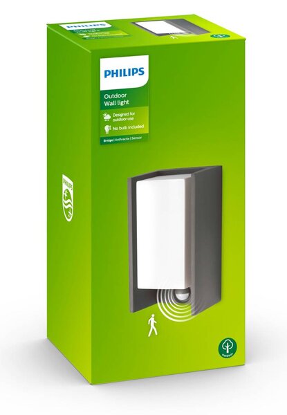 Philips myGarden Bridge stenska svetilka antracitni senzor