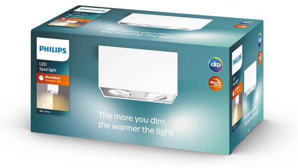 Philips myLiving Box LED reflektor z dvema svetilkama bele barve