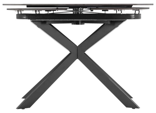 P & B Raztegljiva Miza Senna, Temno Siva, 120-180x90