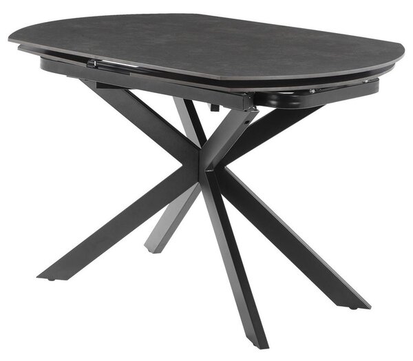 P & B Raztegljiva Miza Senna, Temno Siva, 120-180x90