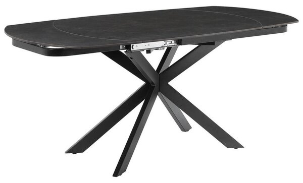 P & B Raztegljiva Miza Senna, Temno Siva, 120-180x90