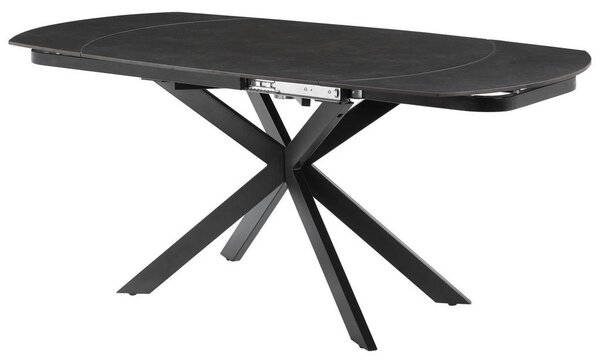 P & B Raztegljiva Miza Senna, Temno Siva, 120-180x90