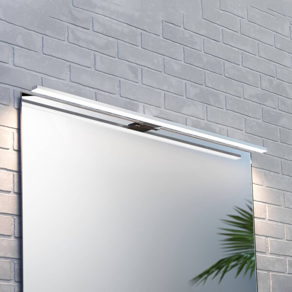 Svetlobno ogledalo LED Triga IP44, krom, 80 cm, 3.000 K