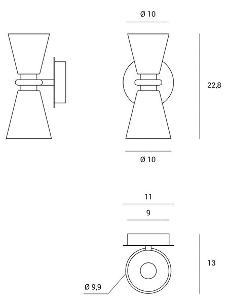 Stenska svetilka Graal 2-light