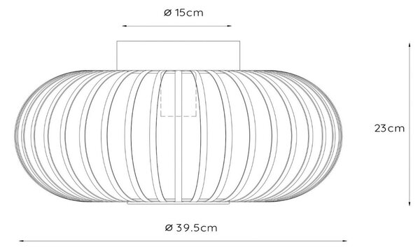 Stropna svetilka Manuela v kletki, Ø 40 cm, zelena