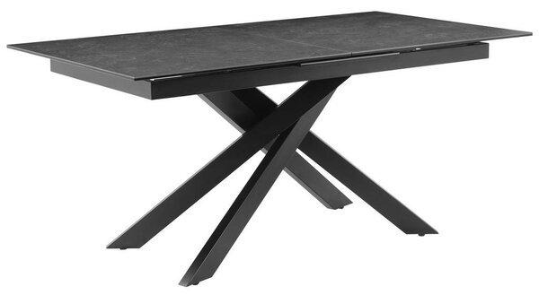 P & B Raztegljiva Miza Lotus, Temno Siva, 168-210x90