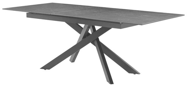 P & B Raztegljiva Miza Lotus, Temno Siva, 168-210x90