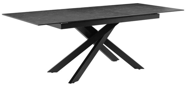 P & B Raztegljiva Miza Lotus, Temno Siva, 168-210x90