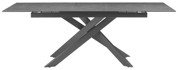P & B Raztegljiva Miza Lotus, Temno Siva, 168-210x90