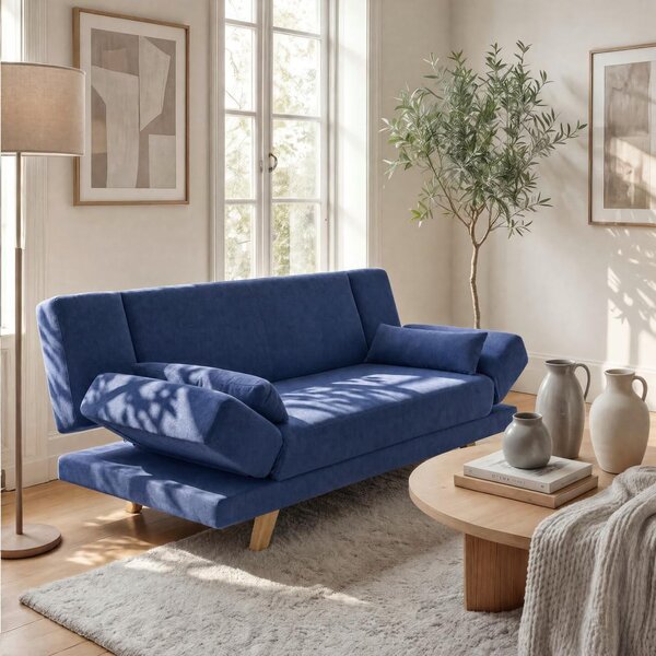 Bessagi Home Zofa S Posteljno Funkcijo Funky, Modra